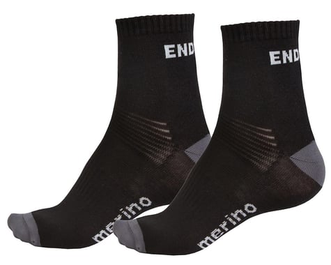 Endura BaaBaa Merino Sock (Black) (Twin Pack) (L/XL)